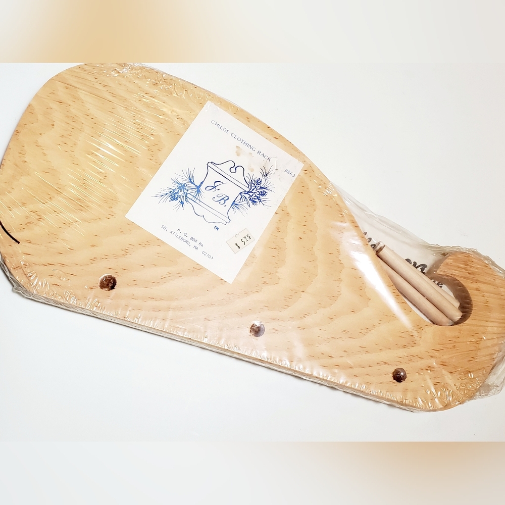 Vintage Tale Of A Whale Wood Peg Wall Hanging Children's Coat Rack Made In USA